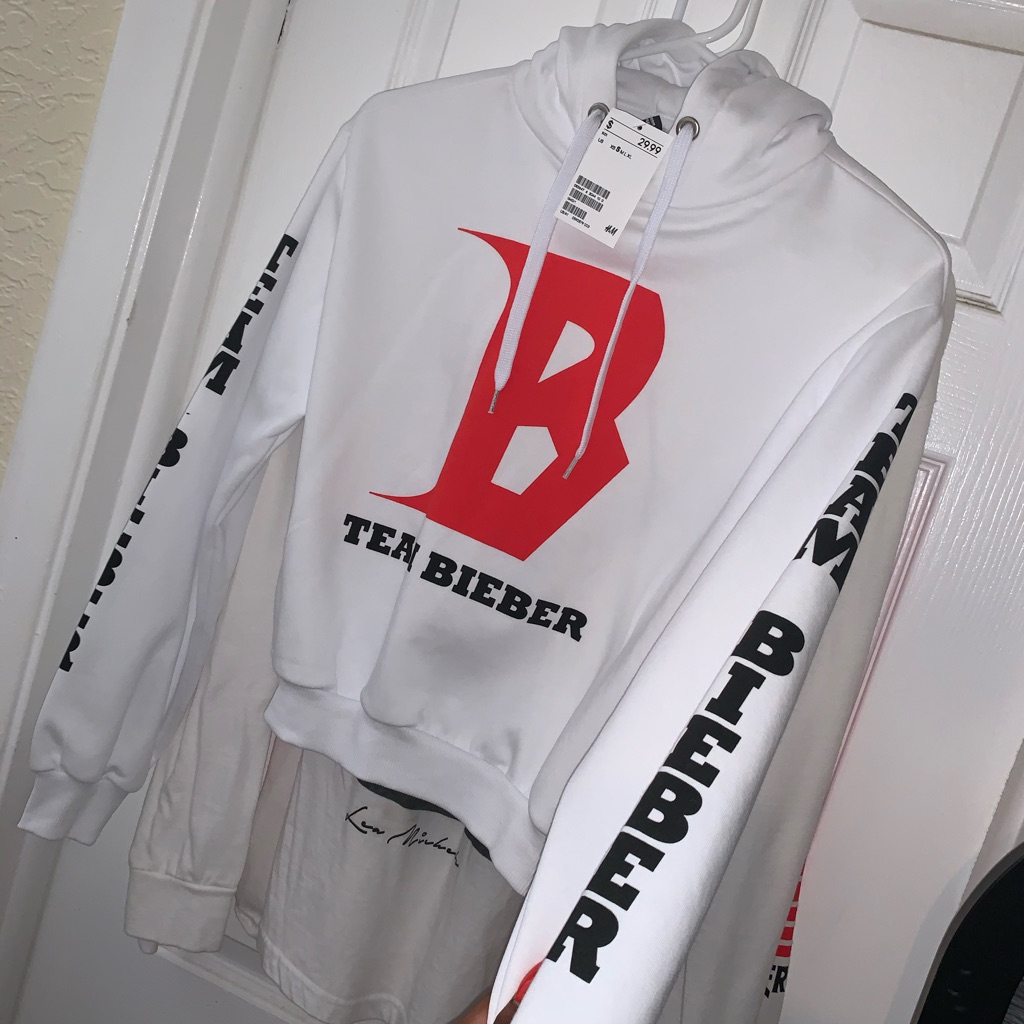 Justin Bieber Cropped Hoodie Justin Bieber New